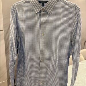 Banana Republic Men's Light Blue Gingham Shirt